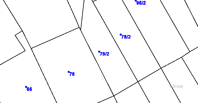 Parcela st. 79/2 v KÚ Tis u Habrů, Katastrální mapa