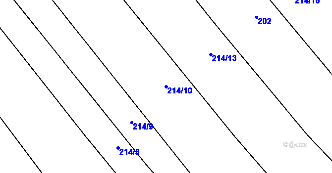 Parcela st. 214/10 v KÚ Tis u Habrů, Katastrální mapa