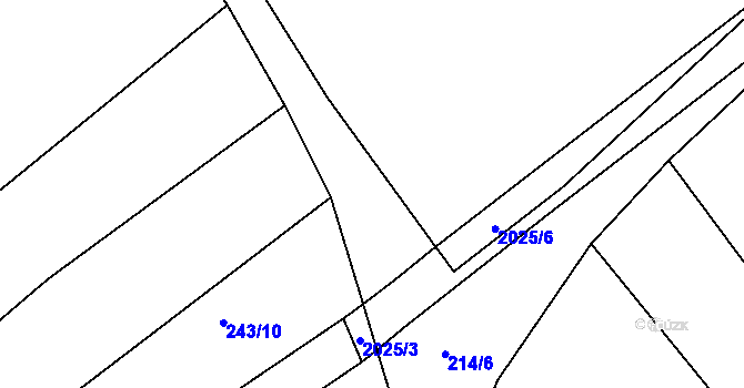 Parcela st. 243/12 v KÚ Tis u Habrů, Katastrální mapa