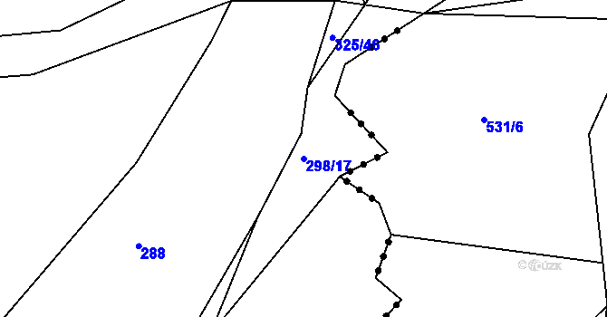 Parcela st. 298/17 v KÚ Tis u Habrů, Katastrální mapa