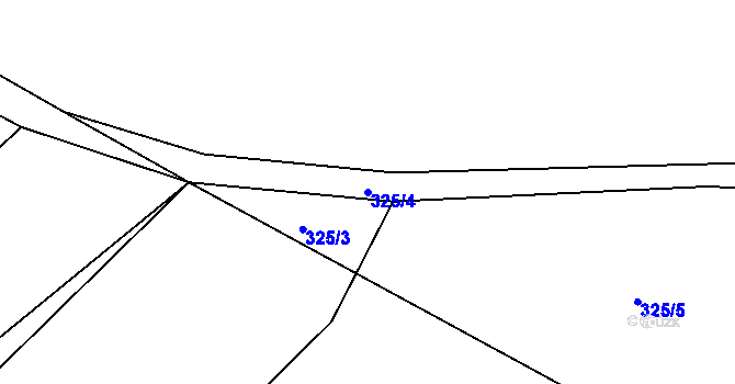 Parcela st. 325/4 v KÚ Tis u Habrů, Katastrální mapa
