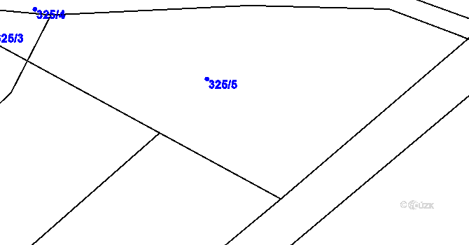 Parcela st. 325/6 v KÚ Tis u Habrů, Katastrální mapa