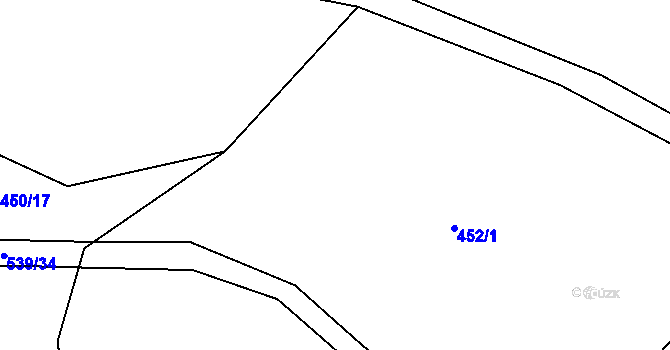 Parcela st. 450/20 v KÚ Tis u Habrů, Katastrální mapa