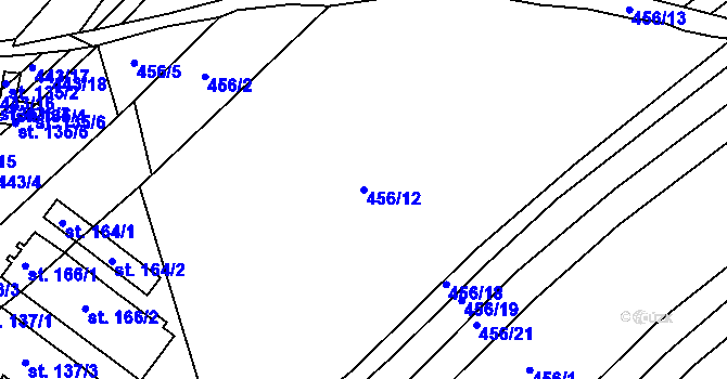 Parcela st. 456/12 v KÚ Tis u Habrů, Katastrální mapa