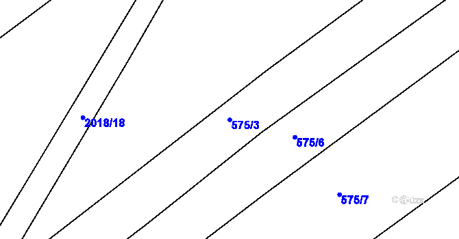 Parcela st. 575/3 v KÚ Tis u Habrů, Katastrální mapa