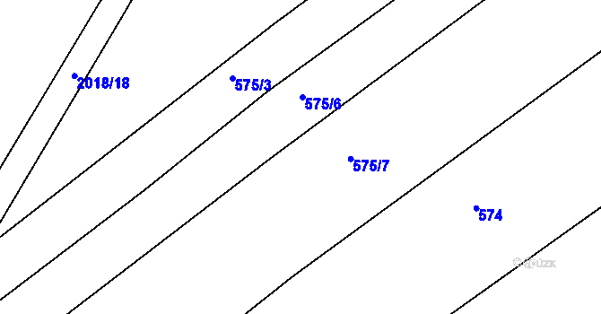 Parcela st. 575/5 v KÚ Tis u Habrů, Katastrální mapa
