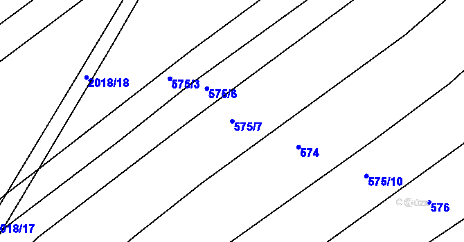 Parcela st. 575/7 v KÚ Tis u Habrů, Katastrální mapa