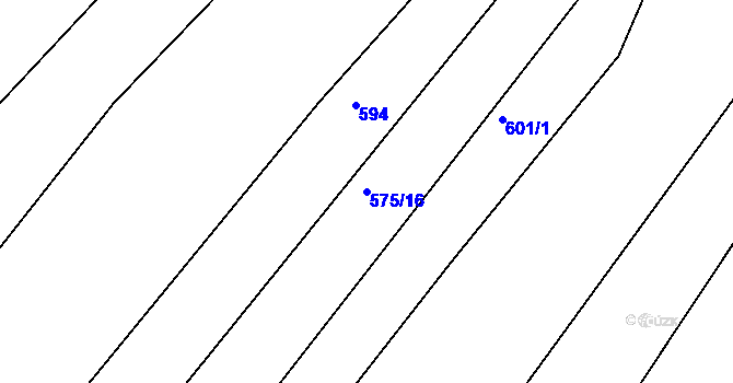 Parcela st. 575/16 v KÚ Tis u Habrů, Katastrální mapa