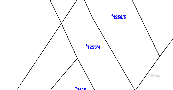Parcela st. 1255/4 v KÚ Tis u Habrů, Katastrální mapa