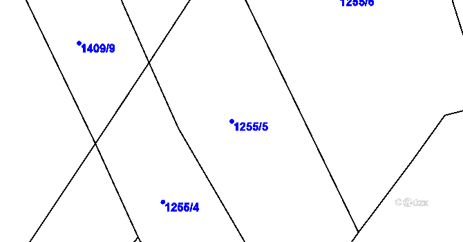 Parcela st. 1255/5 v KÚ Tis u Habrů, Katastrální mapa