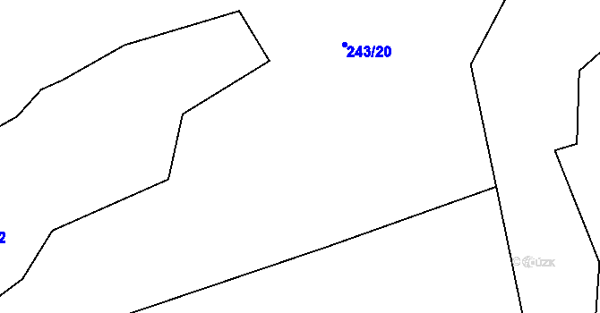 Parcela st. 243/19 v KÚ Tis u Blatna, Katastrální mapa