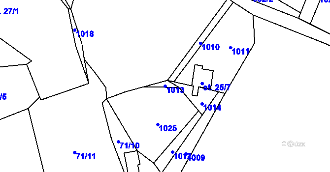 Parcela st. 1013 v KÚ Tis u Blatna, Katastrální mapa