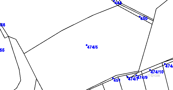 Parcela st. 474/5 v KÚ Tismice, Katastrální mapa