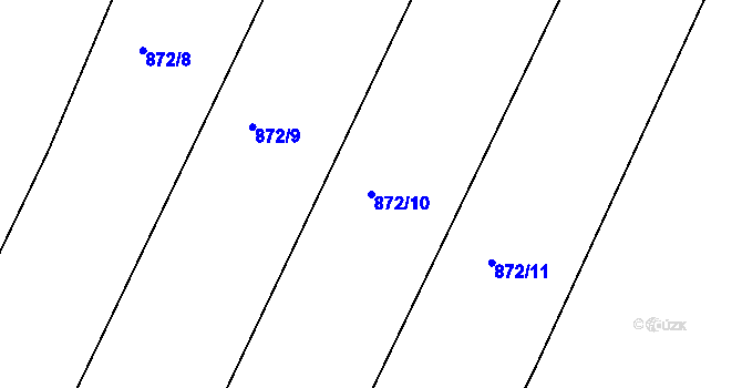 Parcela st. 872/10 v KÚ Tismice, Katastrální mapa