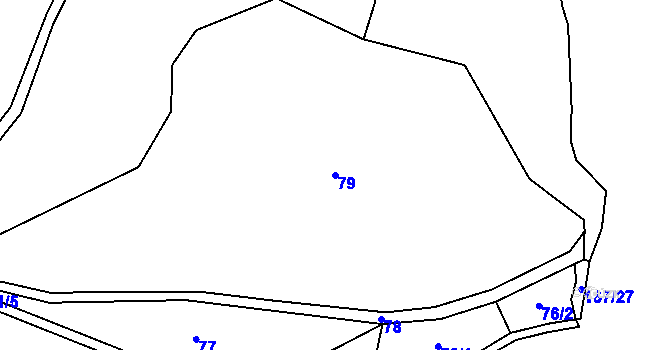 Parcela st. 79 v KÚ Jemnice u Tisové, Katastrální mapa