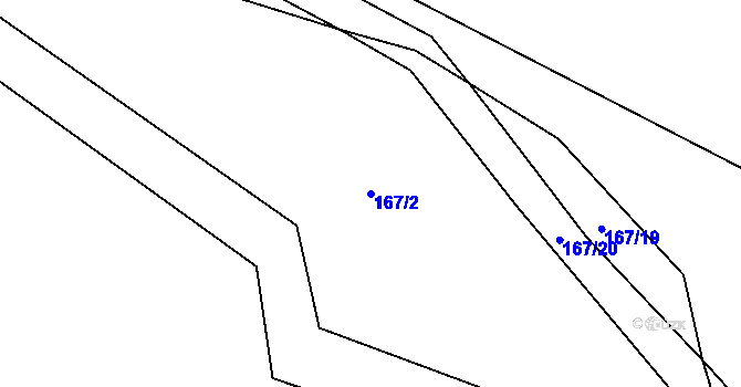 Parcela st. 167/2 v KÚ Jemnice u Tisové, Katastrální mapa