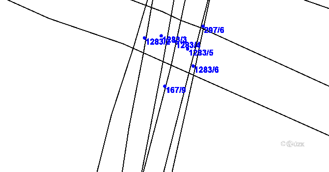 Parcela st. 167/9 v KÚ Jemnice u Tisové, Katastrální mapa