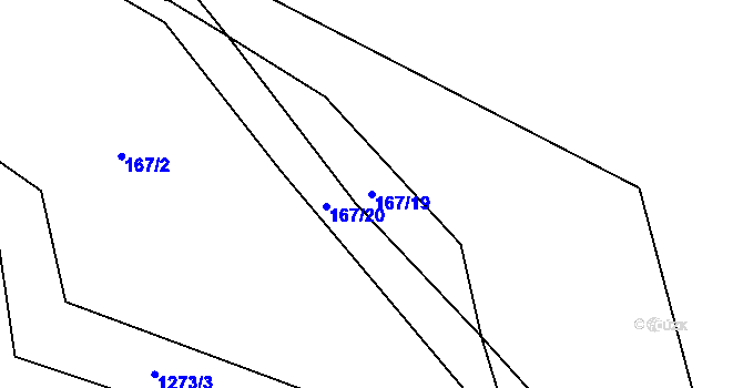 Parcela st. 167/19 v KÚ Jemnice u Tisové, Katastrální mapa