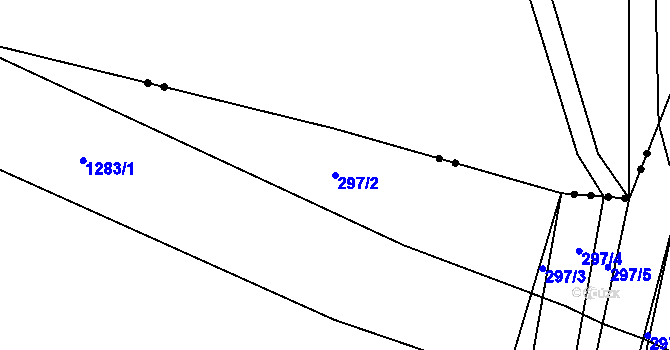 Parcela st. 297/2 v KÚ Jemnice u Tisové, Katastrální mapa