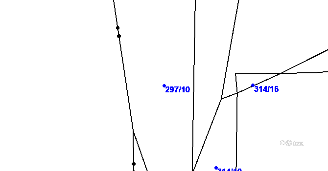 Parcela st. 297/10 v KÚ Jemnice u Tisové, Katastrální mapa
