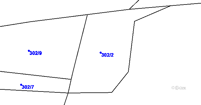 Parcela st. 302/2 v KÚ Jemnice u Tisové, Katastrální mapa