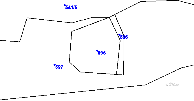 Parcela st. 595 v KÚ Jemnice u Tisové, Katastrální mapa