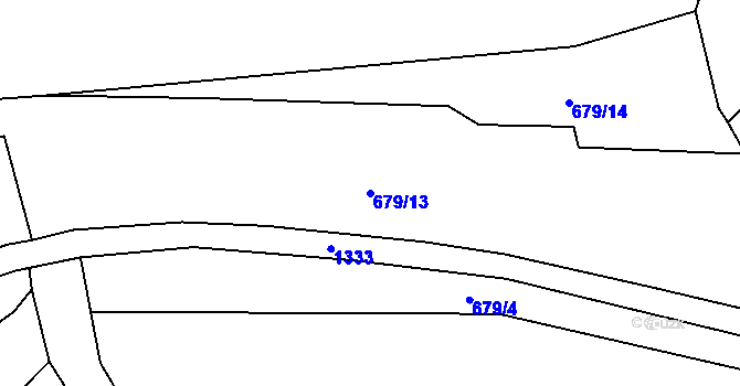 Parcela st. 679/13 v KÚ Jemnice u Tisové, Katastrální mapa