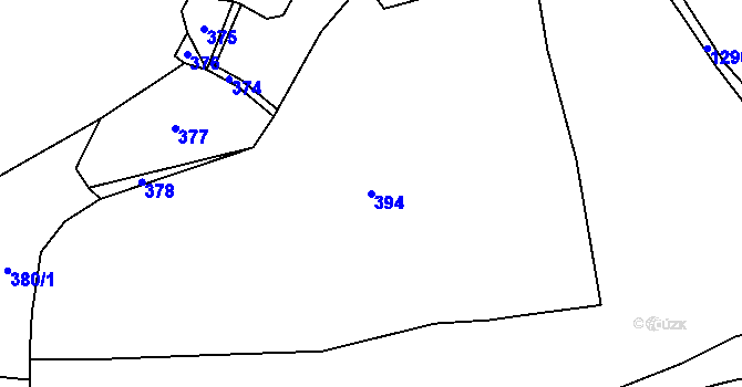 Parcela st. 394 v KÚ Jemnice u Tisové, Katastrální mapa
