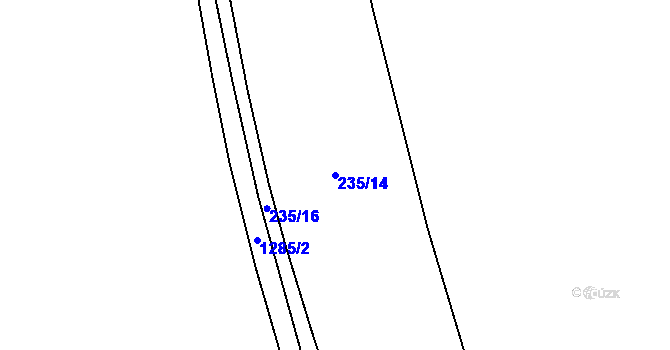 Parcela st. 235/14 v KÚ Jemnice u Tisové, Katastrální mapa