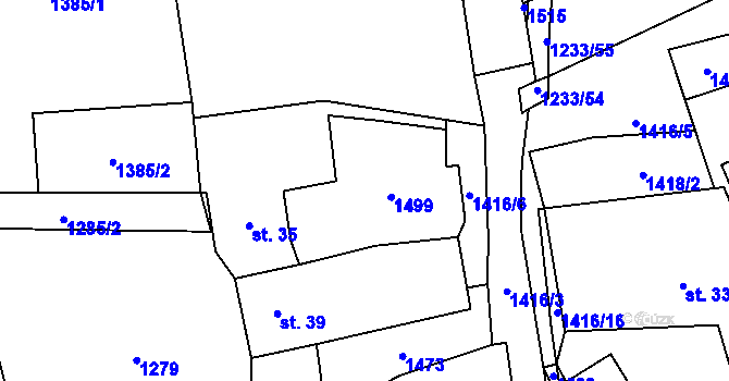 Parcela st. 38 v KÚ Kumpolec, Katastrální mapa