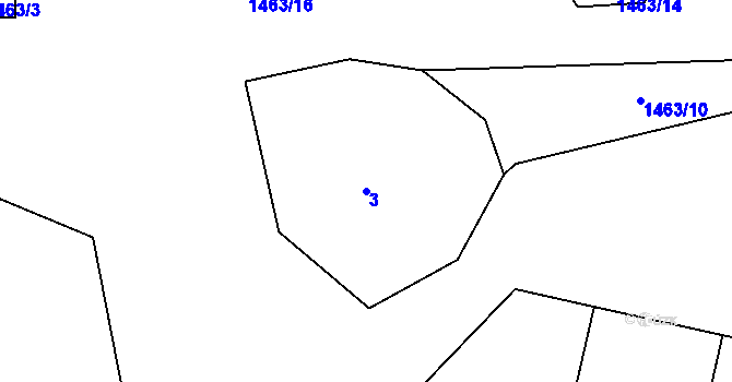 Parcela st. 3 v KÚ Kumpolec, Katastrální mapa