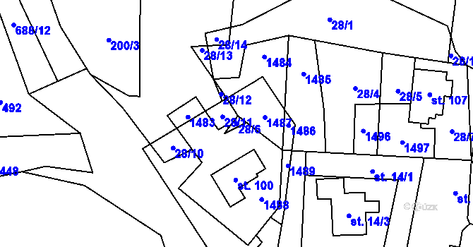 Parcela st. 28/6 v KÚ Kumpolec, Katastrální mapa