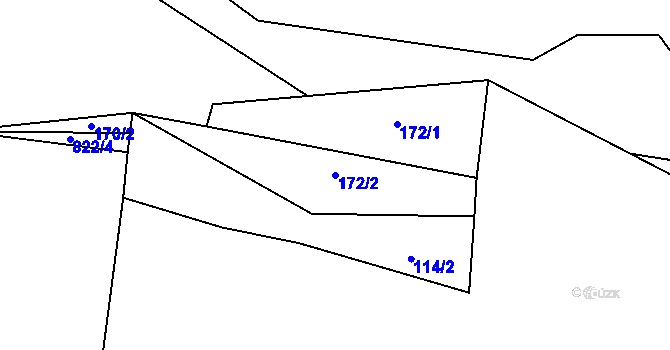 Parcela st. 172/2 v KÚ Kumpolec, Katastrální mapa