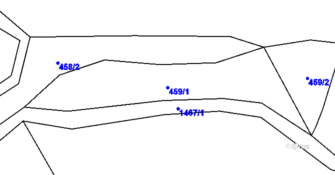 Parcela st. 459/1 v KÚ Kumpolec, Katastrální mapa