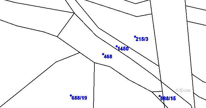 Parcela st. 468 v KÚ Kumpolec, Katastrální mapa