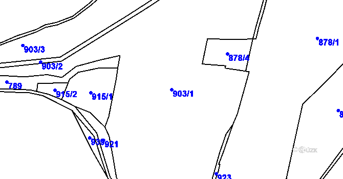 Parcela st. 903/1 v KÚ Kumpolec, Katastrální mapa