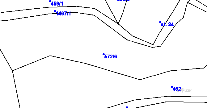 Parcela st. 572/6 v KÚ Kumpolec, Katastrální mapa
