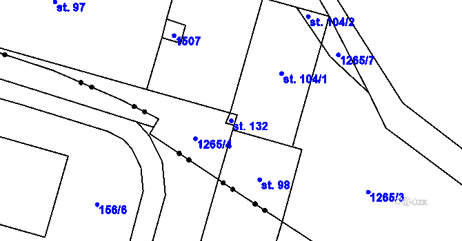 Parcela st. 132 v KÚ Kumpolec, Katastrální mapa