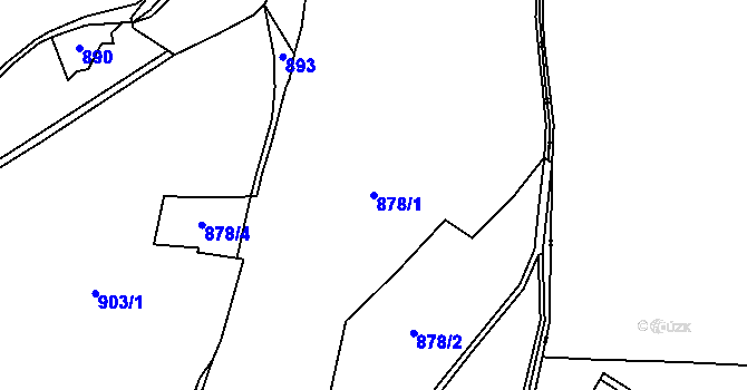 Parcela st. 878/1 v KÚ Kumpolec, Katastrální mapa