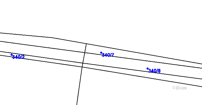 Parcela st. 340/7 v KÚ Kumpolec, Katastrální mapa