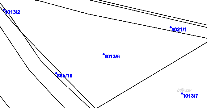 Parcela st. 1013/6 v KÚ Tisová u Tachova, Katastrální mapa