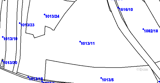 Parcela st. 1013/11 v KÚ Tisová u Tachova, Katastrální mapa