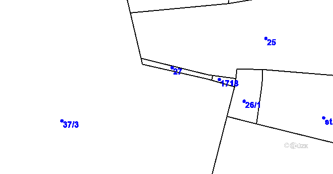 Parcela st. 41/4 v KÚ Tisová u Tachova, Katastrální mapa