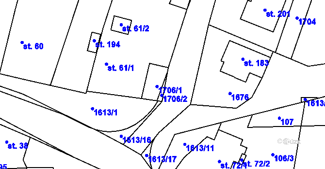 Parcela st. 113 v KÚ Tisová u Tachova, Katastrální mapa