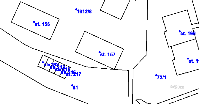 Parcela st. 157 v KÚ Tisová u Tachova, Katastrální mapa