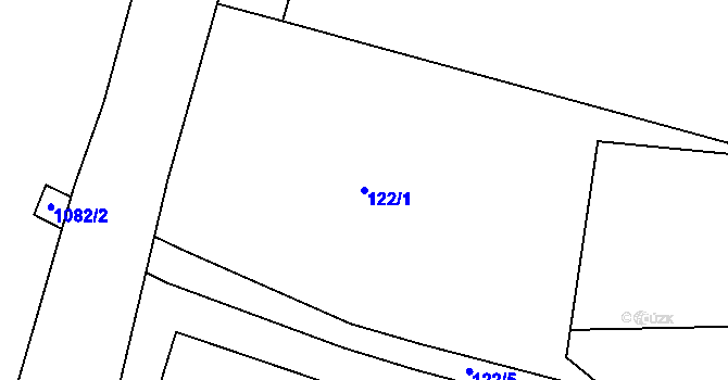 Parcela st. 122/1 v KÚ Tisová u Tachova, Katastrální mapa