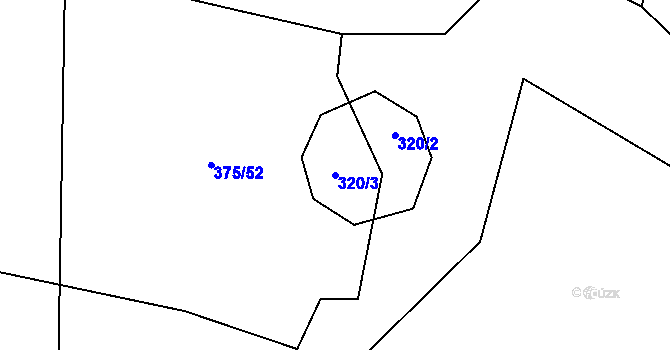 Parcela st. 320/3 v KÚ Tisová u Tachova, Katastrální mapa