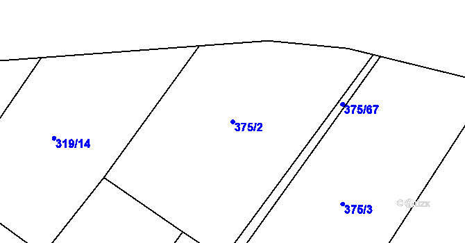 Parcela st. 375/2 v KÚ Tisová u Tachova, Katastrální mapa