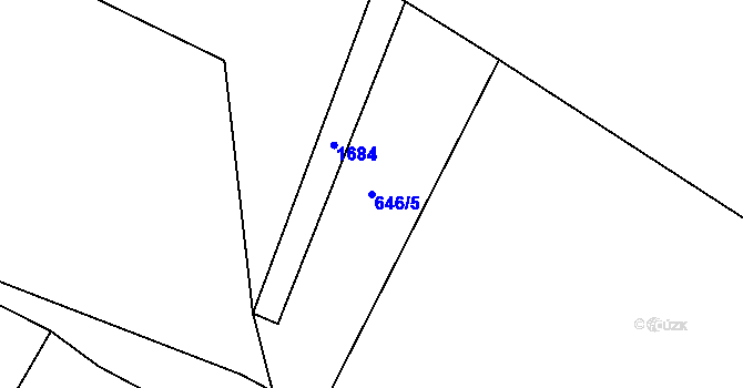 Parcela st. 646/5 v KÚ Tisová u Tachova, Katastrální mapa
