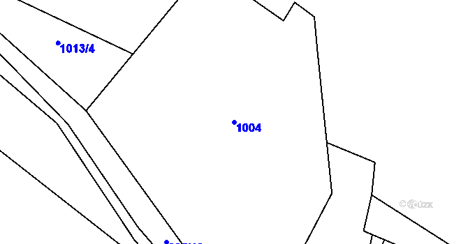 Parcela st. 1004 v KÚ Tisová u Tachova, Katastrální mapa